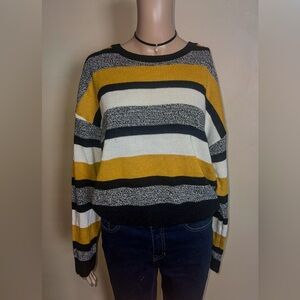 Striped yellow knit sweater